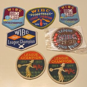 WIBC League Champion Bowling Patches Lot City Team‎ Singles High Series